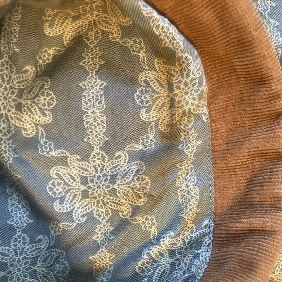 Fossil Brown Corduroy Crossbody Messenger Handbag Adjustable Strap Y2K Purse - Picture 13 of 15